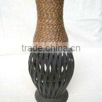 Bamboo flower pot, wooden flower pot.