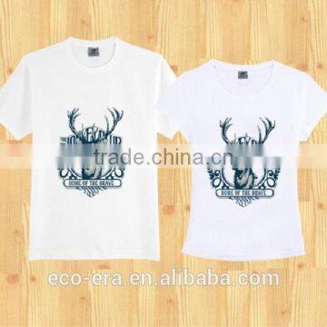 China Wholesale Plain Couple T-Shirt With Custom Printing Design Fashion Style