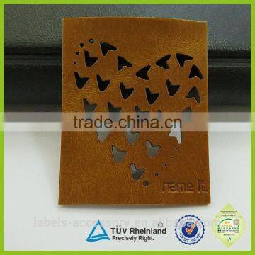 Fashion Decorative Label Embossed Leather Stickers photo-3