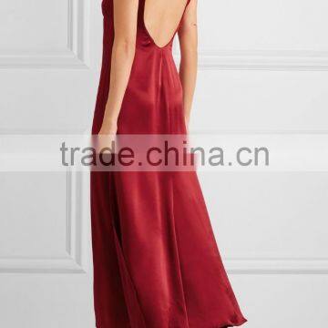 Slip-Style Sexy Nighty Silk Maxi Dresses Ladies Night Long Evening Party Wear Gown 2016 HSD5806 photo-4