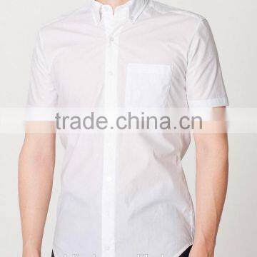 Classic office work dress shirts white shirts bank shirts short sleeve 100% cotton shirts for men