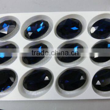 18*25 Oval Rhinestone Charming Crystal Fancy Bead Montana photo-2