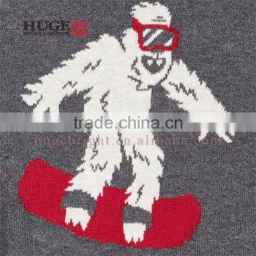 Snowboarding Yeti Design Knit Sweater And For Children photo-2