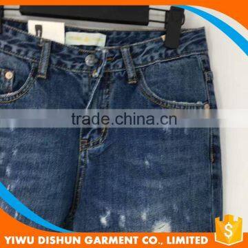 Women China Wholesale Fashion Ripped Rolling up Jeans photo-4