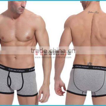 Custom 95 Cotton 5 Elastan Boxer Men Underwear Your Brand Open Flap Boxer Shorts With Pocket Wide Elastic Waistband photo-3