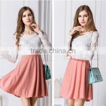 Latest Hot sell casual fashion mature Lace style clothing wholesale ladies women fashion dresses