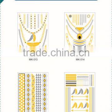 2015 New Style Cheap Gold Temporarygolden Tattoo Choker Stickers photo-4