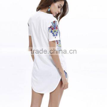 Zm50373b Lady Printed Dress Loose Clothes Women Summer photo-3