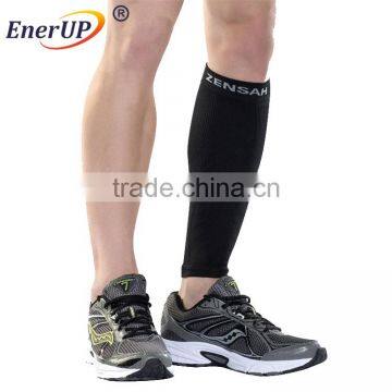 sports compression knitting elatic calf leg brace sleeve supporter