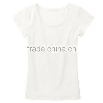 Wholesale 100% Cotton Blank Woman t Shirt 2016