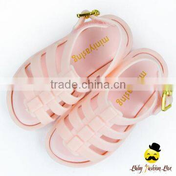 Kids Summer Plain Light Pink Gladiator Little Girl Flattie Snadals Shoes photo-2