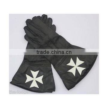 Masonic Craft Regalia White Leather Square & Compass Emblem Glove photo-2