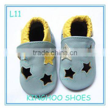 star design genuine leather soft sole baby shoes sandals for kids