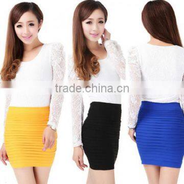 Wholesale Fancy Stretch Cotton Sheath Short Skirt photo-2