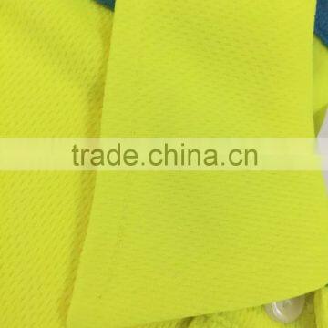 Hot Sale Yellow Micro Mesh Self Fabric Collar High Visibility Safety Warning Polo Shirt photo-5