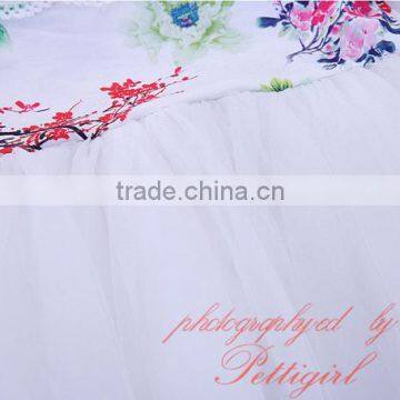 Girls White Summer Dress Flower Girl Skirts photo-4