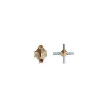 Professional Three Way Industrial Pipe Fittings Ivory With End Stop