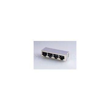 4 Ports Rj45 Network Jack , RJ45 Integrated Magnetics Connector With Giga