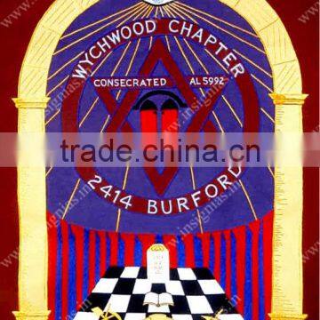 Mesonic Embroidered Applique Banner Flag