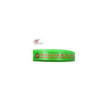 1cm personalized memorial ribbons for Name And Logo , Green printed satin ribbon