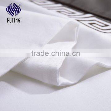 Wholesale 4pcs Embroidered Bed Linen 100% Cotton White Bedding Set Hotel Bed Sheet Set photo-5