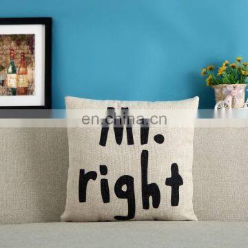 Mrs&Mr Right Cushion Sofa Throw Pillow photo-5