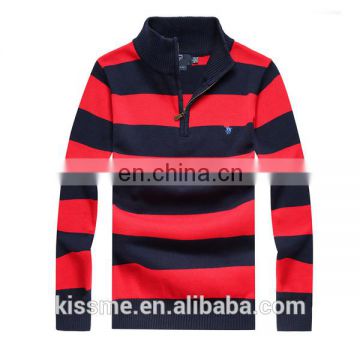 2015 high quality classy fall winter half zip up mens polo high collar sweaters