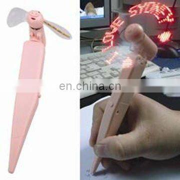 plastic pen with flash fan function light up pen