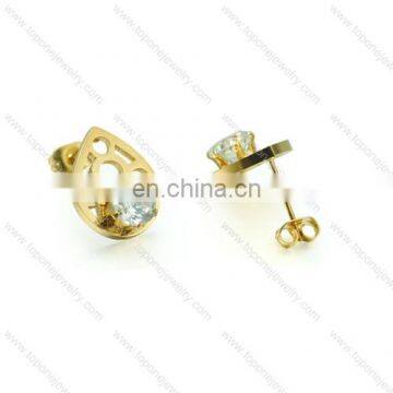 Most popular fancy tear drop earring with a shiny diamond