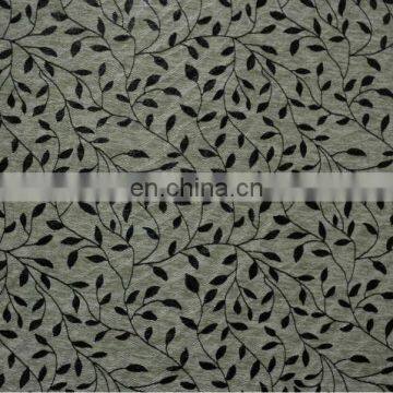 2014 cation jacquard leaf print like foil fabric