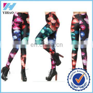 Yihao Trade Assurance Wholesale Women Fashion 3D Colorful fancy legging custom Printing Leggings Plus Size 2015