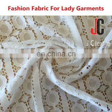 AL010 shaoxing JC wholesale nylon spandex elastic lace trim lace fabric african tulle high quality lace