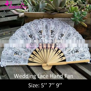 5'' 7'' 9'' Assorted Size Birthday or Bridal Party Wedding Gifts Hand Fan Embroidery Lace Fan Favors