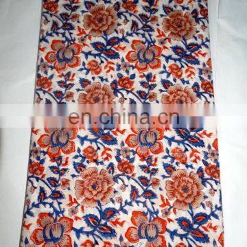 Hand Block Print Handmade Cotton Indian Fabric Sewing Running Print