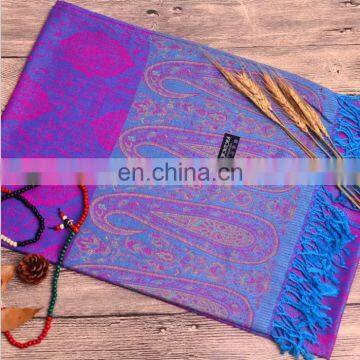 Fashion Paisley 100% Cotton Jacquard Minority Style Women Shawl Scarf photo-5