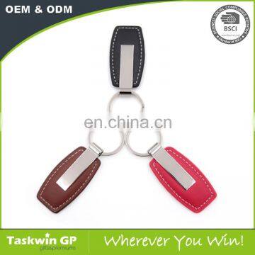 Good Quality Promotional Custom Leather Keychain and Metal Keyring photo-5