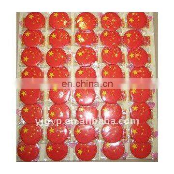 Promotional tinplate pin Red round button Badge