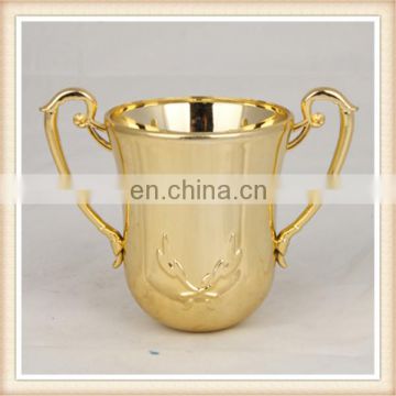 Wholesale custom design plastic parts cup trophy with handles