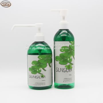 500ml Boston Round Plastic PET Shampoo Bottle with Lotion Pump