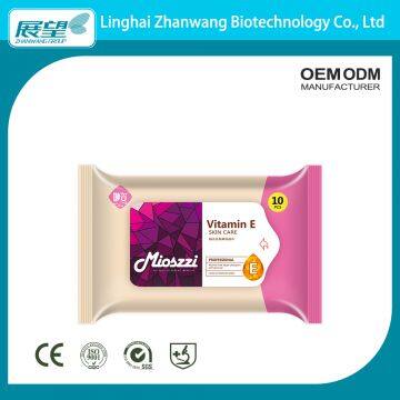 OEM Biodegradable Organic Private Label Makeup Remover Wipes Sensitive Skin With Vitamin E
