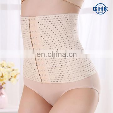 Lady hollow breathable postpartum slimming waist shaper cincher trimmer belt Everbellus Breathable Latex Corset Training Waist