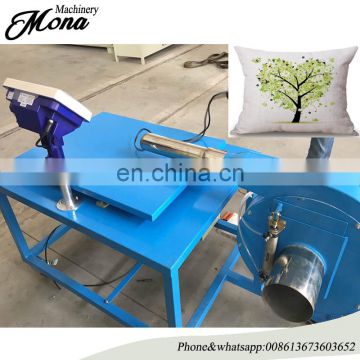 Easy to operated volume polyester fiber pillow filling machine with scale table