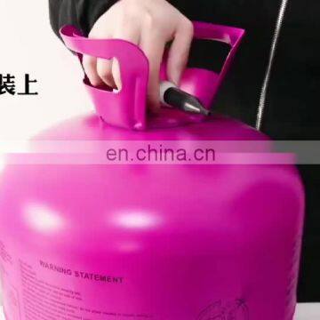 Hot sale 22.4L 1.2mm thickness low pressure disposable helium gas tank with 99.99% helium