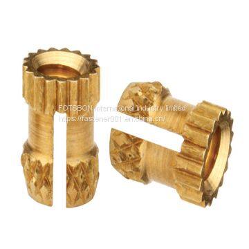 PKB-M3/M4/M5/M6 Inserti Copper Nut Brass Insert Press-in Threaded Inserts Straight Knurl Plain Knurled Nuts Insertos