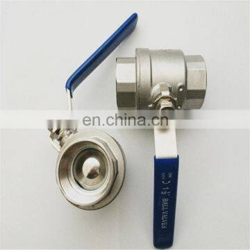 1pc 2pc 3pc ball valve SS304 SS316 small water switch stainless ball valve