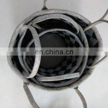 Cross Pattern Foldable Felt Knitted Storage Basket Clothing Book Kid's Toy Laundry Nursery Storage Bin With Handles photo-7