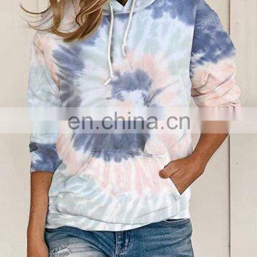 Autumn Womens Sweatshirt Hoodies Hooded Gradient Print Long Sleeve Tie Dyeing Pullover Sweatshirt Women Oversized Sudadera Mujer photo-3