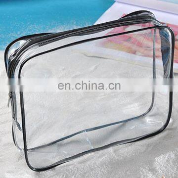 Wholesale Clear PVC Toiletry Bag Set 3 Pcs Gift Cheap Transparent Cosmetic Bag photo-4