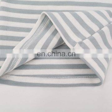 Striped Organic Cotton Rib Knitted Pajama Set For Baby