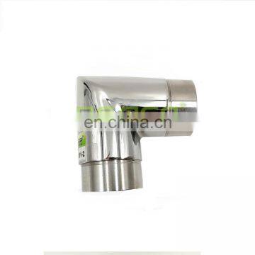 Trade assured casting mirror or satin stainless steel handrail joint connector fitting railing pipe elbow